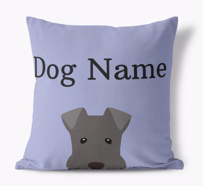 {dogsName}'s Icon & Name: Personalised {breedFullName} Canvas Cushion